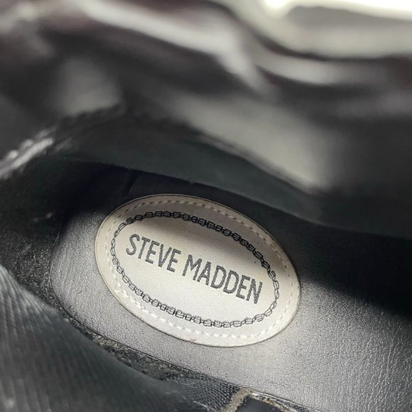 Steve Madden Womens Black Faux Suede Quilted Side Zip Bootie Size 7 - Picture 6 of 11